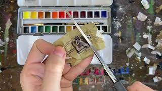 Unboxing amp Swatching Rembrandt Artist Watercolors Set of 24 [upl. by Ididn]