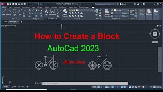 How to create a block in Autocad 2023 [upl. by Adlemi]