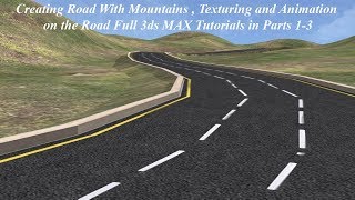 3DSMax Tutorials Making Road with mountain  Texturing  Pt 2 [upl. by Fineman]