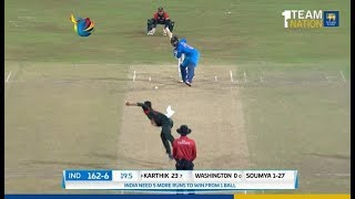 Nidahas Trophy 2018 Final Match Final Over  India vs Bangladesh [upl. by Kluge]