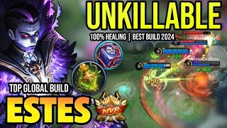 ESTES BEST BUILD 2024  TOP GLOBAL ESTES GAMEPLAY  MOBILE LEGENDS✓ [upl. by Leuqim]