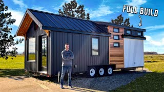 BUILDING A TINY HOUSE  DIY Full Exterior Build [upl. by Gile]