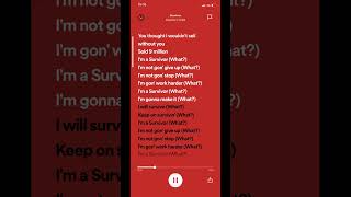 Im a survivor lyrics [upl. by Pollard]