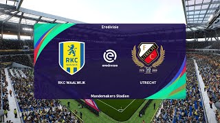 RKC Waalwijk vs Utrecht  Mandemakers Stadion  02042022  PES 2021 Gameplay [upl. by Narton]