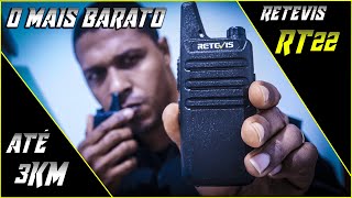 Retevis RT22  Walkie Talkie Mais Barato Mostrado no Canal  Radio Comunicador [upl. by Asante816]