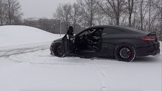 DONT Drive a C63 AMG In The SNOW [upl. by Quinlan]