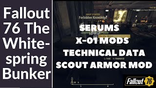 Fallout 76 X01 mods scout armor mods Serum receipts and technical data for unique rewards [upl. by Henrique]