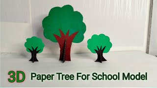 Paper Tree for School Project3D Paper Tree for modelpaper tree craftEasy diy paper tree [upl. by Ahsaeit]