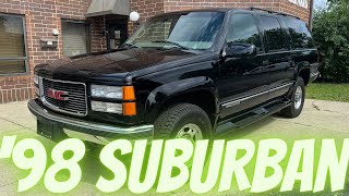 1998 GMC Suburban 2500 4x4  76k Miles  For Sale On Bring A Trailer  SOLD [upl. by Raynell54]