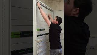 A Loxone Partner completing a Loxone building automation cabinet on site buildingautomation [upl. by Ahsienot]