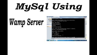 CREATING A DATABASE IN MySql using WampServer [upl. by Emmey363]