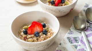 Easy Homemade Whole Oat Groats Oatmeal Recipe  EatSimpleFoodcom [upl. by Hermie238]