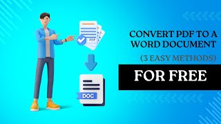 How to Convert PDF to Word for Free 3 Easy Methods [upl. by Inalawi]