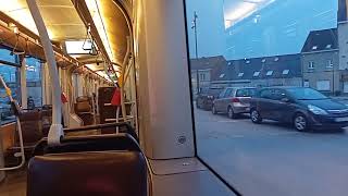 STIBMIVB Bombardier Flexity Outlook T4000 ride on the NEW line 10 [upl. by Aniloj266]