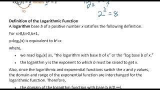 Logarithmic Functions [upl. by Lertnek175]