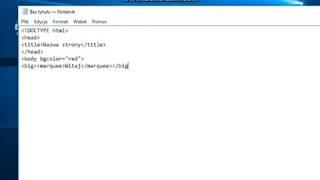 Jak zrobić stronę internetową w notatniku 1 [upl. by Lounge]