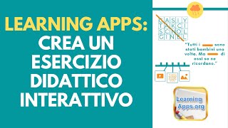 LEARNING APPS crea un esercizio didattico interattivo [upl. by Dlonyer962]