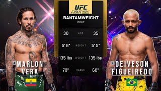 MARLON VERA VS DEIVESON FIGUEIREDO FULL FIGHT UFC ABU DHABI [upl. by Myrtice]