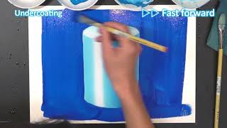 How to painting a cylinder 【poster color techniques】 [upl. by Elledoj]