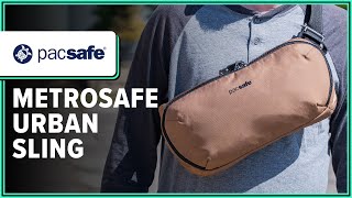 Pacsafe Metrosafe X AntiTheft Urban Sling Review 2 Weeks of Use [upl. by Anirehtak739]