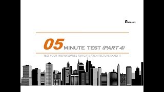 GATE ARCHITECTURE MOCK TEST 04 [upl. by Yeung610]