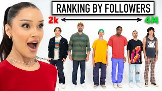 Influencer Ranks Guys Based on Followers [upl. by Sitra]