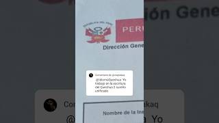 Profesor y traductor de idioma quechua aprobado por eso a su servicio confíen en mí wayqi pana [upl. by Apostles1]