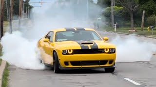 Dodge Challenger SRT Hellcat Accelerations amp Burnouts [upl. by Bourn]