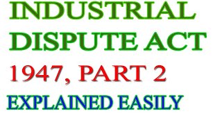 Industrial dispute act 1947 Industrial dispute act 1947 tamil [upl. by Trik]