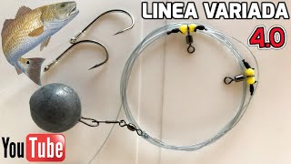 Linea para Pesca Variada 2 dos Anzuelos Aparejo Moderno 40 [upl. by Melisa]