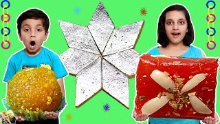 SWEETS CHALLENGE  Normal vs Special Mithai Eating Challenge  Funny Aayu and Pihu Show [upl. by Jelle]