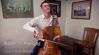 Roderich Paesold cello 2022 GERMANY  Zack Reaves  at the Metzler Violin Shop [upl. by Lassiter]