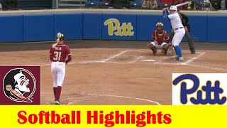 18 Florida State vs Pittsburgh Softball Game 1 Highlights March 23 2024 [upl. by Naaman]