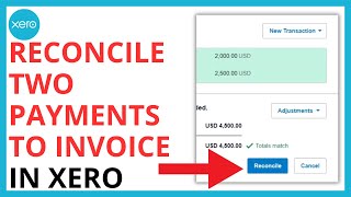 How to Reconcile Two Payments to One Invoice in Xero QUICK GUIDE [upl. by Atinihs]