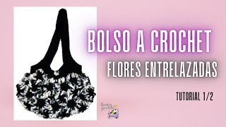 Cómo Tejer un Bolso a Crochet con Flores Entrelazadas  Parte 12 Tutorial Fácil  Saekita [upl. by Nomrac]