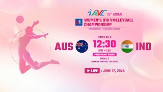 LVE  AUS VS IND  15th Asian Womens U18 Volleyball Championship [upl. by Repsihw]