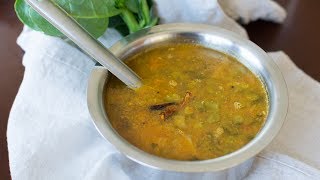 Basale soppu  Basale Soppina Sambar huLi Recipe  Malbar Spinach Recipes [upl. by Nnylasor]