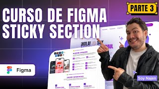 CURSO Figma 2024 🚀 ✨Parte 3 Sticky SectionChecklist✨¡Crea tu LANDING PAGE de PORTAFOLIO en Figma [upl. by Ailes]