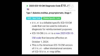 Diabetes E10A ICD 10 update 2025 shots medicalcoding medicalcodingcourse [upl. by Naras237]