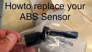 How to replace the left rear abs speed sensor on a 2013 Volkswagen Passat vw code 00290 [upl. by Itsirc79]