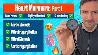 Heart murmurs for beginners 🔥 🔥 🔥 Part 1Aortic amp Mitral stenosis Aortic amp mitral regurgitation [upl. by Otter]