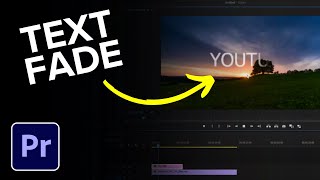 How to Make Text Fade in Premiere Pro [upl. by Hsemar]