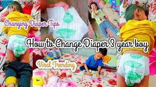 How to Change Diaper 3 year boyBest diaper for summerDiaper Changing Tips amp tricksTrending viral [upl. by Simetra653]