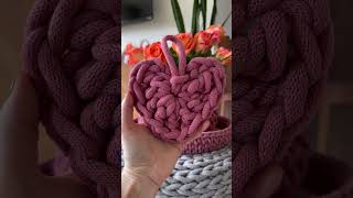 Crochet lover using Chunky Bobbiny Cotton Cords ♥️ crochetbasket crochetdesign bobbiny [upl. by Anirahc]