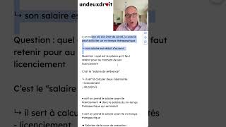 mitemps tempspartiel thérapeutique salaire indemnité licenciement préavis calcul [upl. by Zusman609]