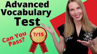 TEST Your English Vocabulary  Do you know these 15 Advanced English Words [upl. by Hannaj766]