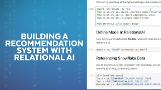 Building Recommender Systems With RelationalAI’s Snowflake Native App [upl. by Terpstra]