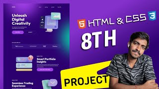 10 HTML CSS Practice PROJECTS Hindi 2024  Project 8  Basic To Advance Layout [upl. by Juliann]