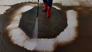 Flooded Hard dirty carpet cleaning satisfying rug cleaning ASMR [upl. by Sible]