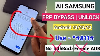 NEW METHOD  Samsung Frp Bypass 20242023 All Android Version  No Chimera  No 0  No TalkBack [upl. by Enorahs60]